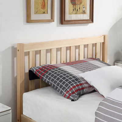 Single Bed Frame Pine Solid Wooden 3ft For Adults Or Kids - No Mattress