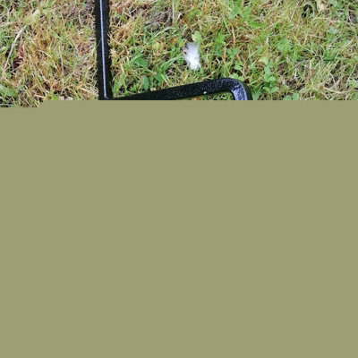 Single Bird Crook - Wild Bird Feeding Station - Hand Made Powder Coated - Solid Steel - W33 x H221 cm - Black