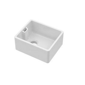 Single Bowl (205mm High Walls) Belfast Kitchen Sink with Overflow, 460mm