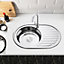 Single Bowl Modern Large Catering Inset Stainless Steel Kitchen Sink W 770mm x H 175mm