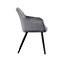 Single Camden Velvet Dining Chair Upholstered Dining Room Chairs Dark Grey