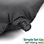 Single Camping Mat Self Inflating Inflatable Roll Mattress Extra Thick 10cm Black Trail