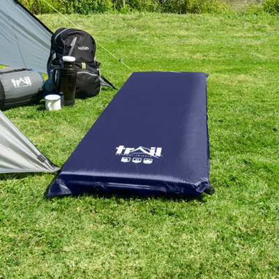 Single Camping Mat Self Inflating Inflatable Roll Mattress Extra Thick 10cm Blue Trail - 7