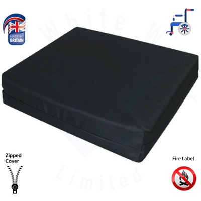 Single Chair Memory Foam Cushion Pad - Wheelchair, Garden Seat, Home, Office, Car Seat, Floor Seating - 3 inches Thick