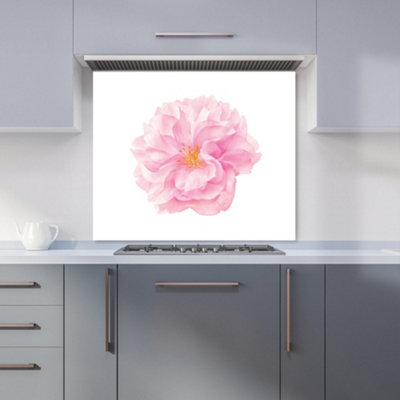 Single Cherry Blossom Premium Glass Kitchen Splashback W900mm x H750mm