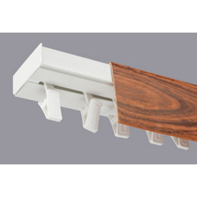 Single Curtain Ceiling Rail Track PCV 180 cm (L) CLIPS + CHERRY COVER