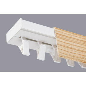 Single Curtain Ceiling Rail Track PCV 180 cm (L) CLIPS + PINE COVER