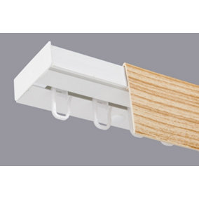 Single Curtain Ceiling Rail Track PCV 180 cm (L) HOOKS + PINE COVER