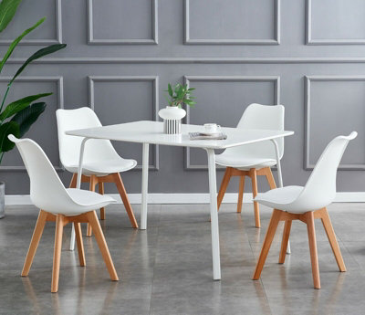 Single white wooden chair sales