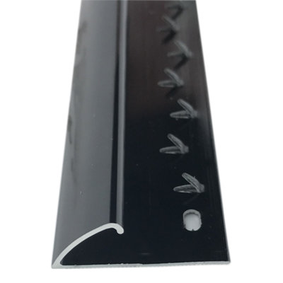 Single Edge Trim Black 3ft / 0.9metres Long Carpet To Vinyl Threshold Bar Strip