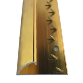 Single Edge Trim Gold 3ft / 0.9metres Long Carpet To Vinyl Threshold Bar Strip
