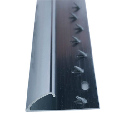 Single Edge Trim Grey 9ft / 2.7metres Long Carpet To Vinyl Threshold Bar Strip