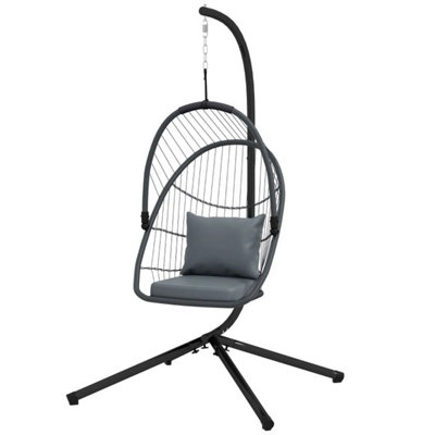 Single Egg Chair, with Steel Frame Stand