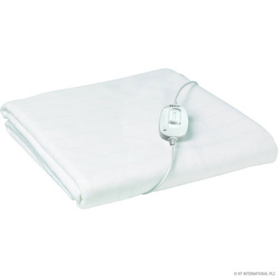 Single Electric Blanket 70Cm X 150Cm Under Bed Warm Night Machine Washable Heated 3 Heat Settings One Control Overheat Protection