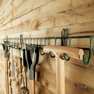 Single Extra Long Wall Mounted Tool Rack, Heavy Duty Steel Storage With ...