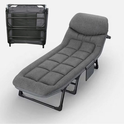 Single Foldable Folding Bed and Mattress Guest Bed Heavy Duty Portable ...