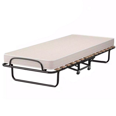 Single Folding Guest Bed with Memory Foam Mattress, Sturdy Steel Frame ...