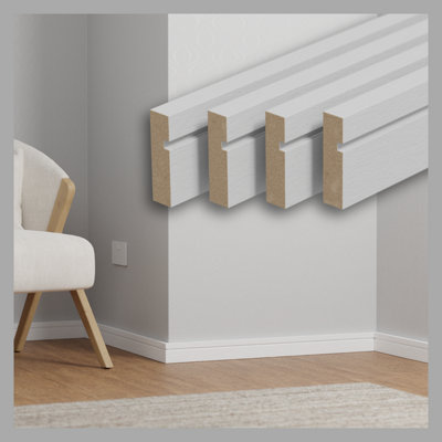 MDF Primed Torus Skirting 18 X 168mm 4.4m - Frank Key