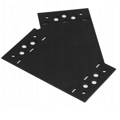Single Heavy Duty Black Brace Pergola Connector - 45 Degree Jointing Bracket - Pergola Mending Plate - 155x176x85mm right