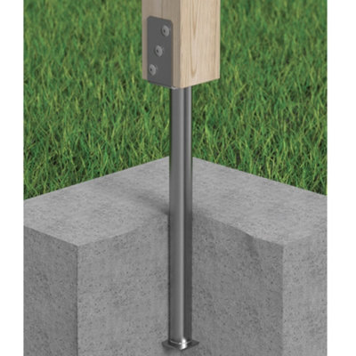 Single Heavy Duty Galvanised Concrete In U Shape Pergola Post Support ...