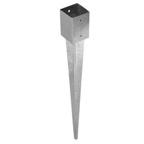 Single Heavy Duty Hot Dip Galvanised Pergola Post Spike - Fence Spike - Wooden Post Ground Anchor 100mm - 4x4"
