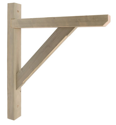 Single Heavy Duty Pressure Treated TimberLock Porch Timber Wooden Gallows Bracket with Free Fixings Included - 955x800mm