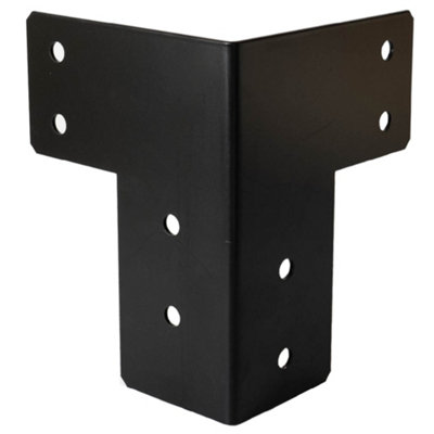 Single Heavy Duty Threeway BlackPergola Corner Bracket Connector - Pergola Corner Brace - Furniture Corner Bracket