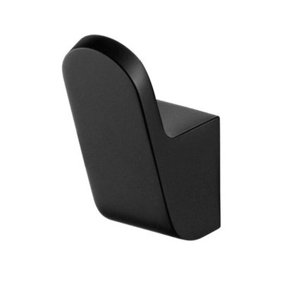 Single Hook Hanger Wall Dressing-Gown Towel Bathroom Black Powder Coated Zamak