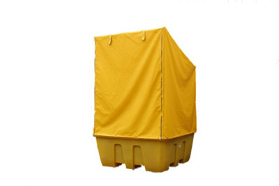 Single IBC Spill Pallet with Framed Cover