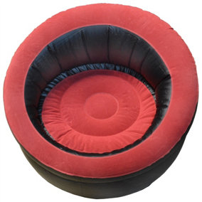 Single Inflatable Chair Blow Up Sofa Seat Lounger Gaming Pod Camping Lounge
