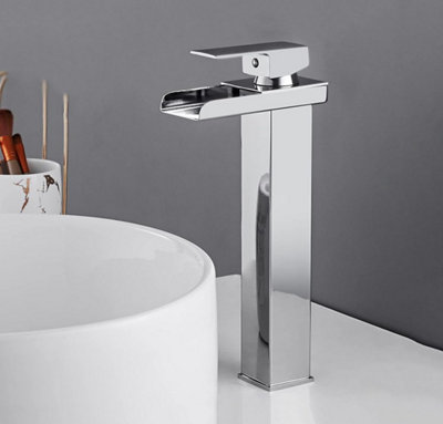 Single Lever Basin Taps Waterfall Taps Brass Single Hole Basin Tap Chrome
