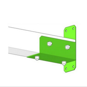 Single Metal Square Timber To Wall Bracket Connector For Swings And Playhouses - Green