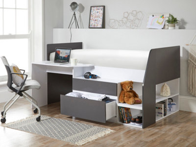 Kids mid sleeper with 2024 desk