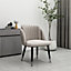 Single Milano Velvet Dining Chair Upholstered Dining Room Chair Grey/Silver