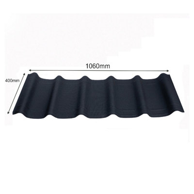 Single Onduline Bitumen Corrugated Roof Tile Roofing Onduvilla Black