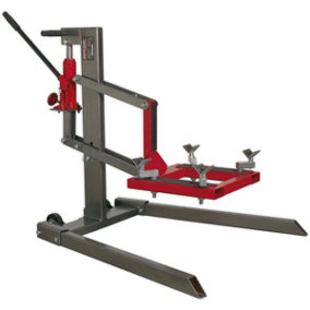 Single Post Hydraulic Motorcycle Lift - 450kg Capacity - Two Locking Positions