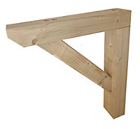 Single Premium Heavy Duty ELITE Timber Wooden Porch Gallows Bracket 465x380mm