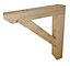 Single Premium Heavy Duty ELITE Timber Wooden Porch Gallows Bracket 590x510mm