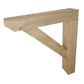 Single Premium Heavy Duty ELITE Timber Wooden Porch Gallows Bracket 590x510mm