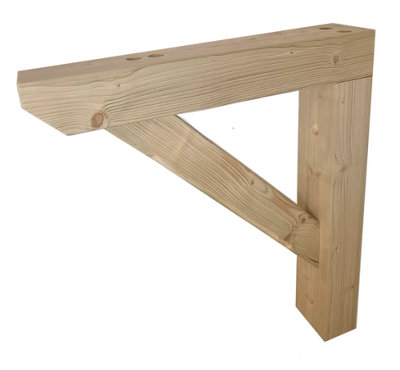 Single Premium Heavy Duty ELITE Timber Wooden Porch Gallows Bracket 700x605mm