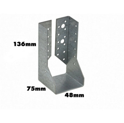 Single Premium Heavy Duty Galvanised Concealed Joist Hanger 48x136mm