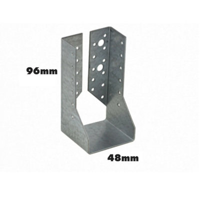 Single Premium Heavy Duty Galvanised Concealed Joist Hanger 48x96mm