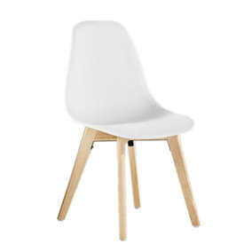 Single Rico Modern Dining Chair Dining Room Plastic Chair White