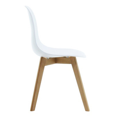 Single Rico Modern Dining Chair Dining Room Plastic Chair White
