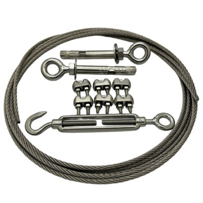 Single Run Stainless Steel Catenary Kit 1 - 25 Metre ( Wire Rope - Rope ...