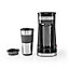 Single Serve Coffee Maker with Double Wall Insulated Travel Mug, Stainless Steel, 400ml