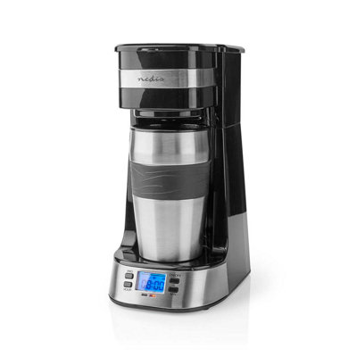 Single Serve Digital Coffee Maker with Double Wall Insulated Travel Mug ...