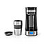 Single Serve Digital Coffee Maker with Double Wall Insulated Travel Mug & Timer, Stainless Steel, 400ml