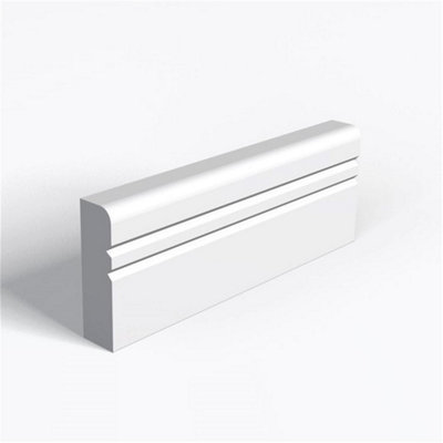 Single Set - MDF Pencil Round and 2 V Grooves Architrave - 15mm (T) x ...