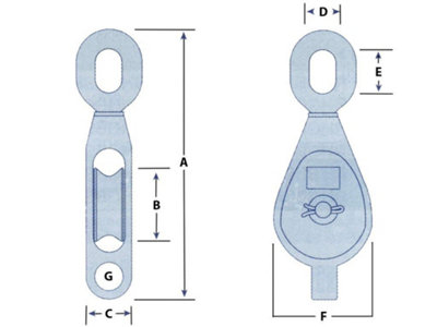 Single Sheave Lifting Pulley Block - 6